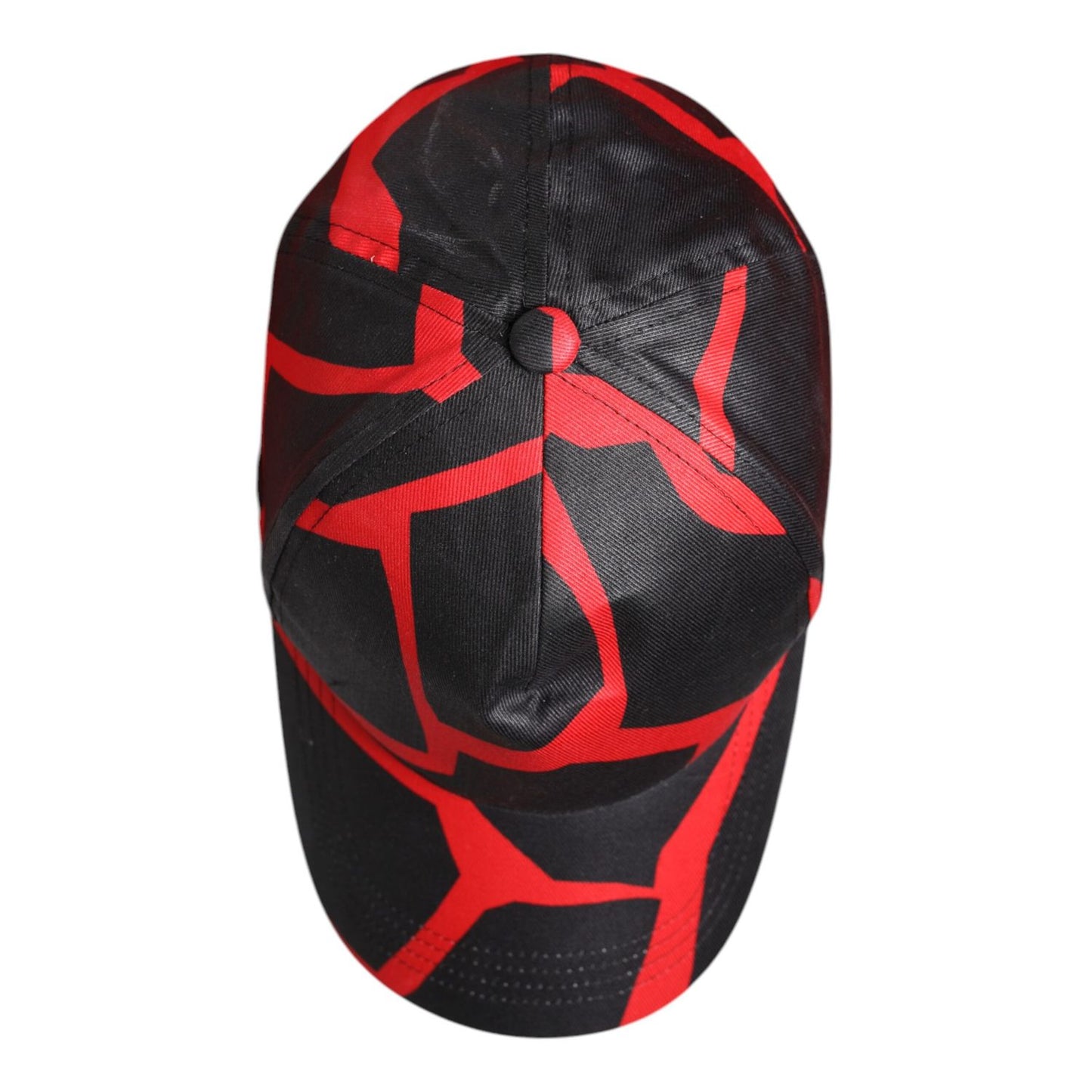 Dolce & Gabbana Red Black Lace Tulle Cotton Baseball Cap HAT9801-57