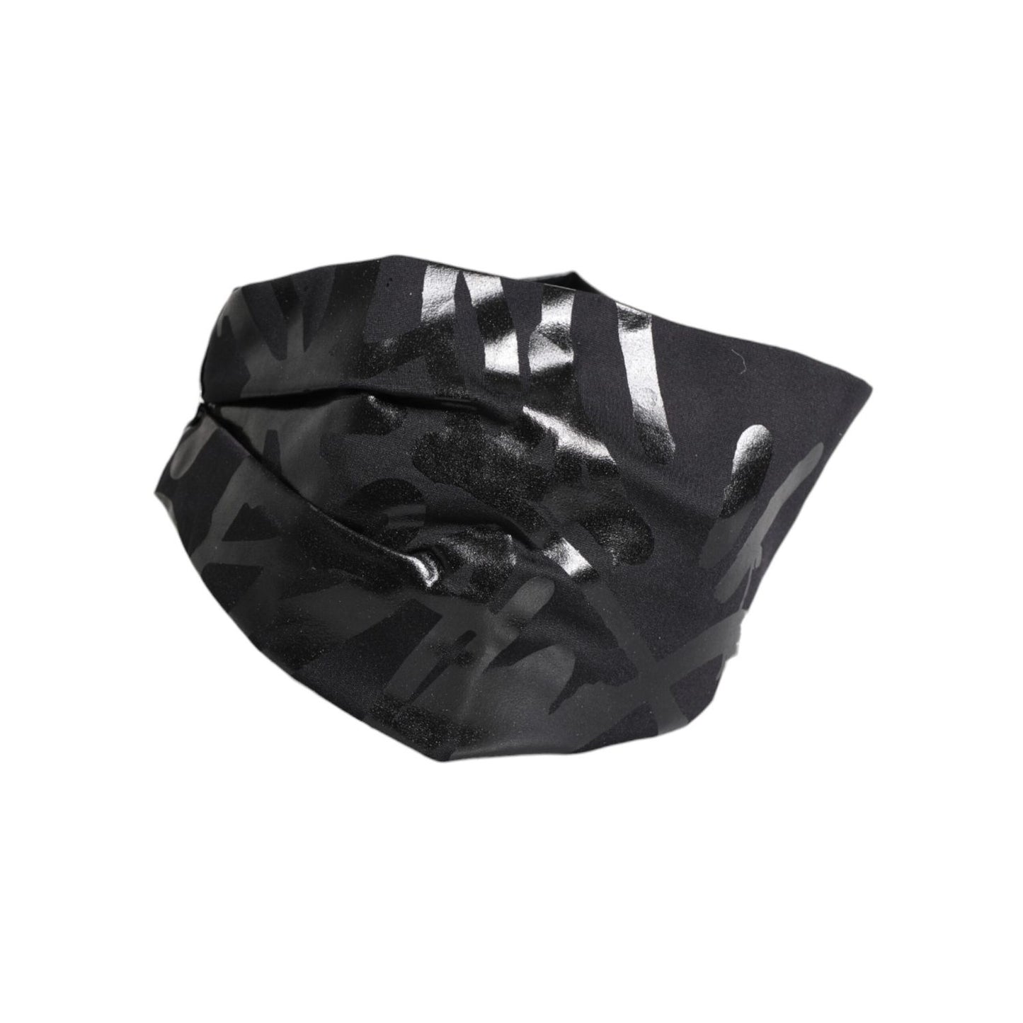 Dolce & Gabbana Black Nylon Stretch DG Logo Head Band Hat Box51
