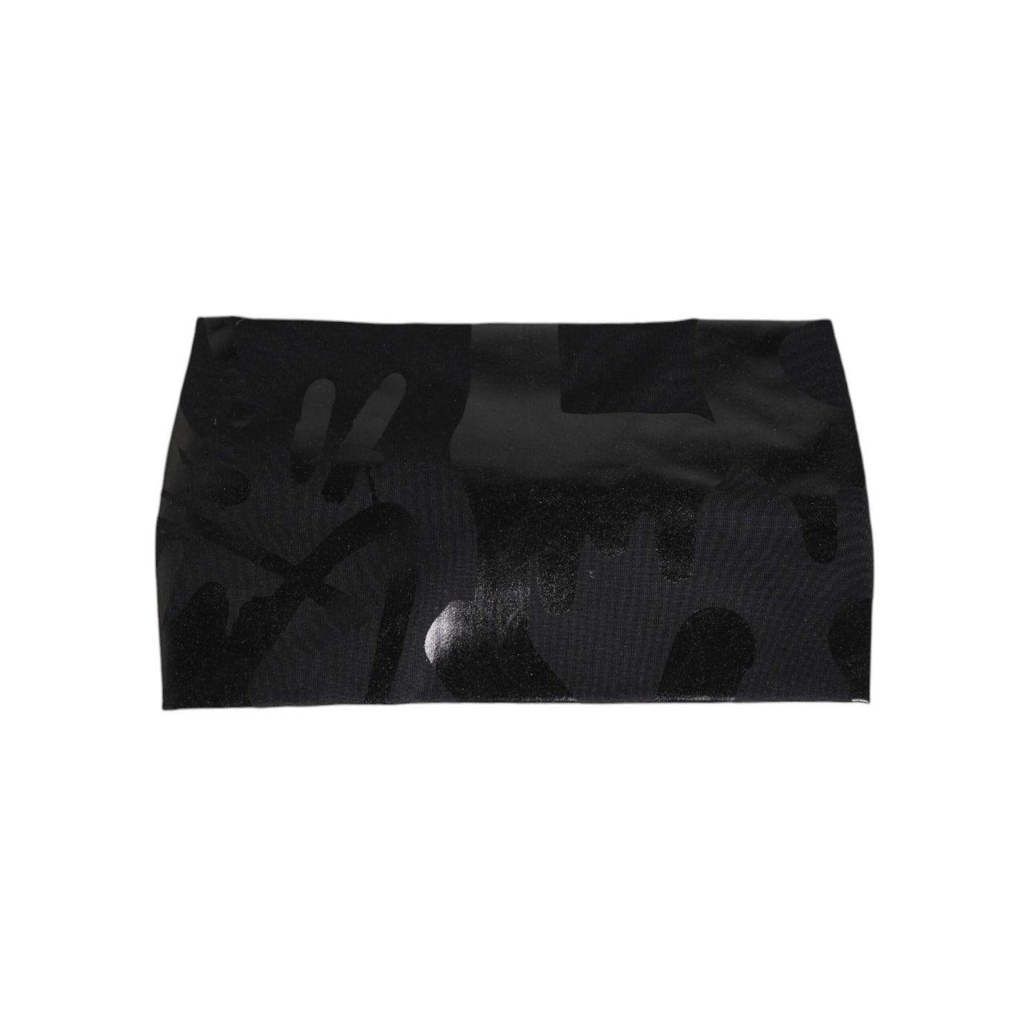 Dolce & Gabbana Black Nylon Stretch DG Logo Head Band Hat Box51