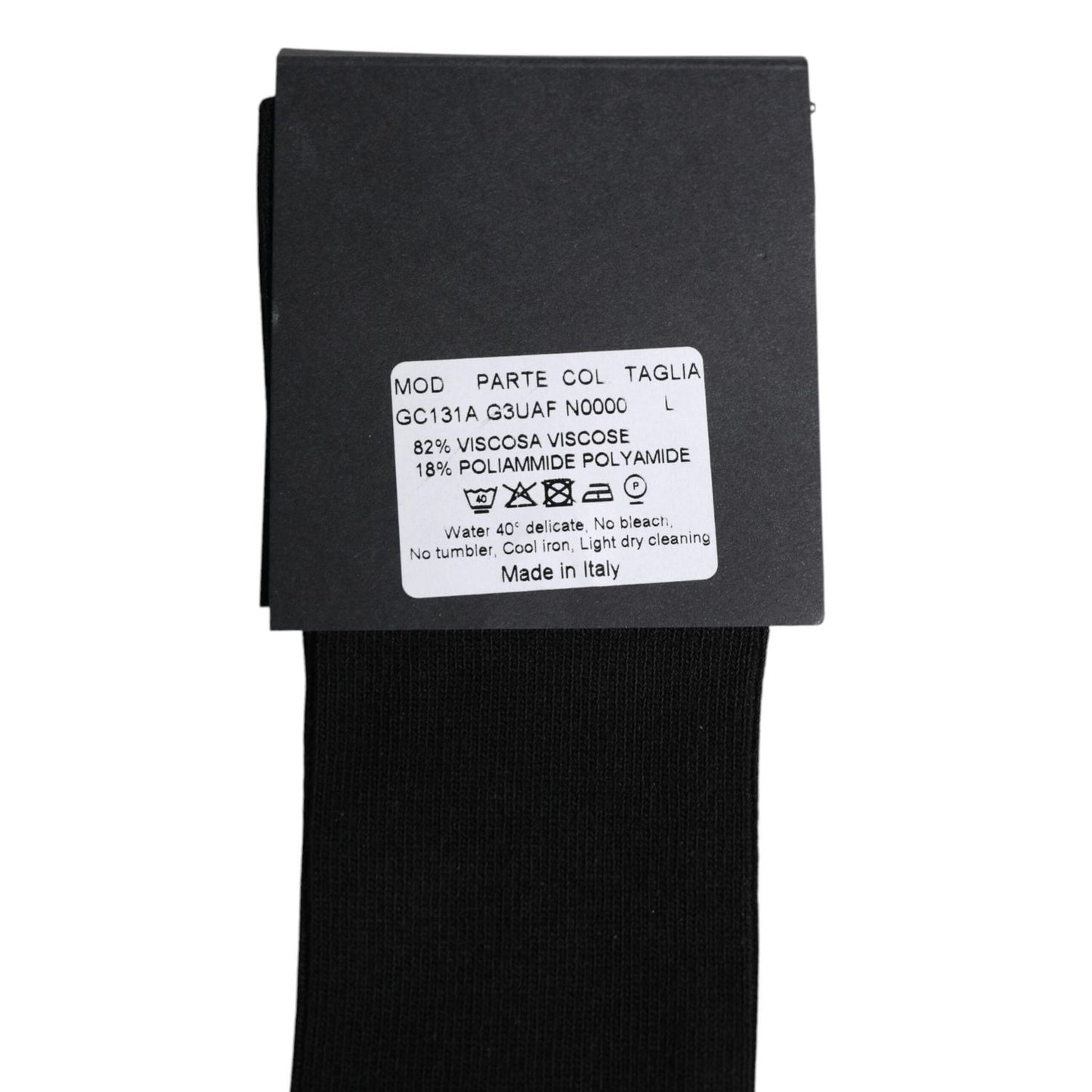 Dolce & Gabbana Black Viscose Logo Over The Calf Socks SCS2197-L