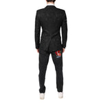 Dolce & Gabbana Black Floral Jacquard Coat Jacket Blazer JKT4127-46