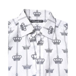 Dolce & Gabbana White Crown Cotton GOLD Formal Dress Shirt