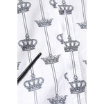 Dolce & Gabbana White Crown Cotton GOLD Formal Dress Shirt