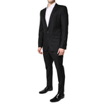 Dolce & Gabbana Black Wool Single Breasted 2 Piece Suit KOS2274-48