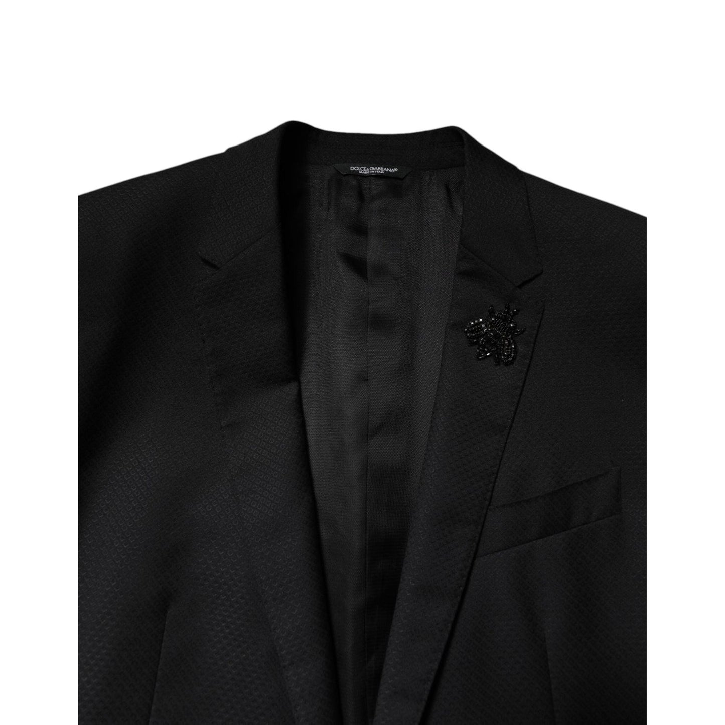 Dolce & Gabbana Black Wool Single Breasted 2 Piece Suit KOS2274-48