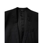 Dolce & Gabbana Black Wool Single Breasted 2 Piece Suit KOS2274-48