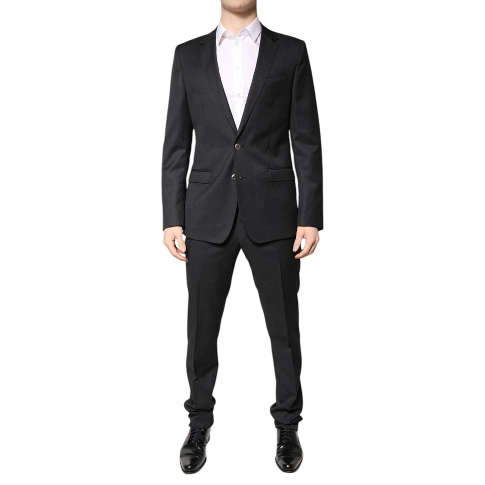 Dolce & Gabbana Dark Gray Wool Single Breasted 2 Piece Suit KOS2298-48