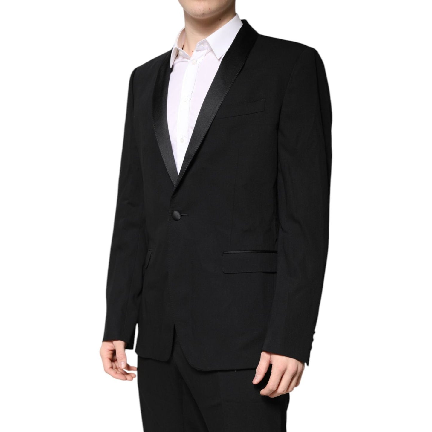 Dolce & Gabbana Black Wool Single Breasted 2 Piece Suit KOS2299-52
