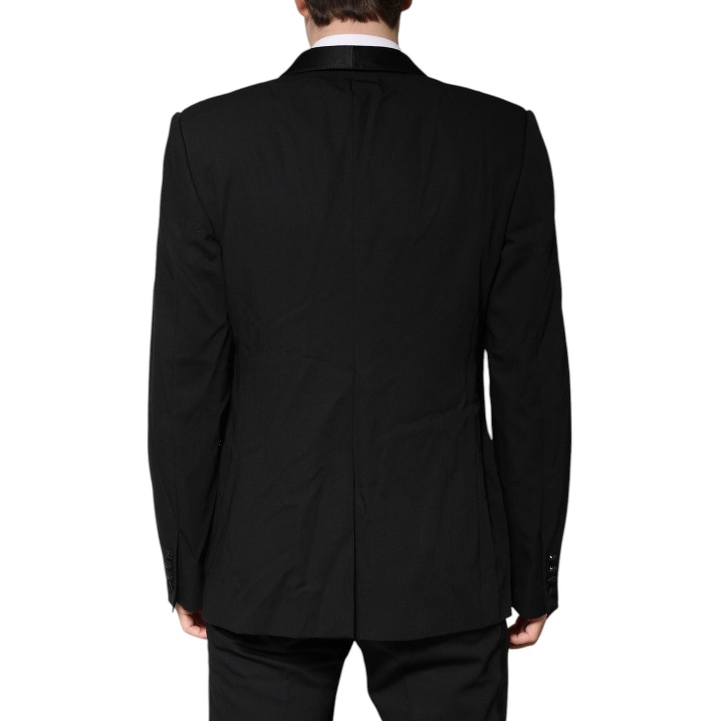 Dolce & Gabbana Black Wool Single Breasted 2 Piece Suit KOS2299-52