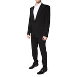 Dolce & Gabbana Black Cotton Single Breasted 2 Piece Suit KOS2300-54