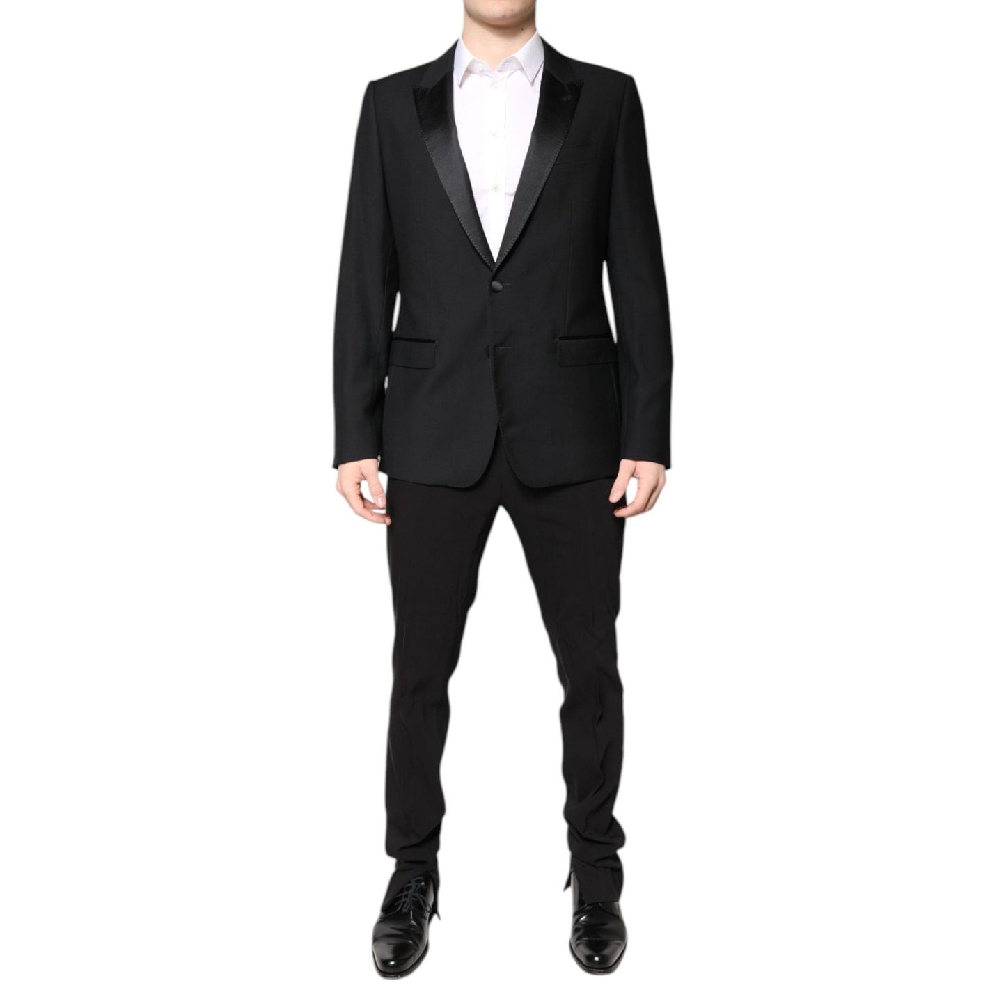Dolce & Gabbana Black Wool Single Breasted 2 Piece Suit KOS2301-52