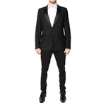 Dolce & Gabbana Black Wool Single Breasted 2 Piece Suit KOS2301-52