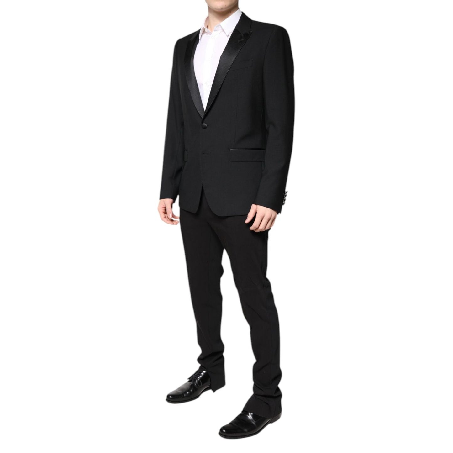 Dolce & Gabbana Black Wool Single Breasted 2 Piece Suit KOS2301-52