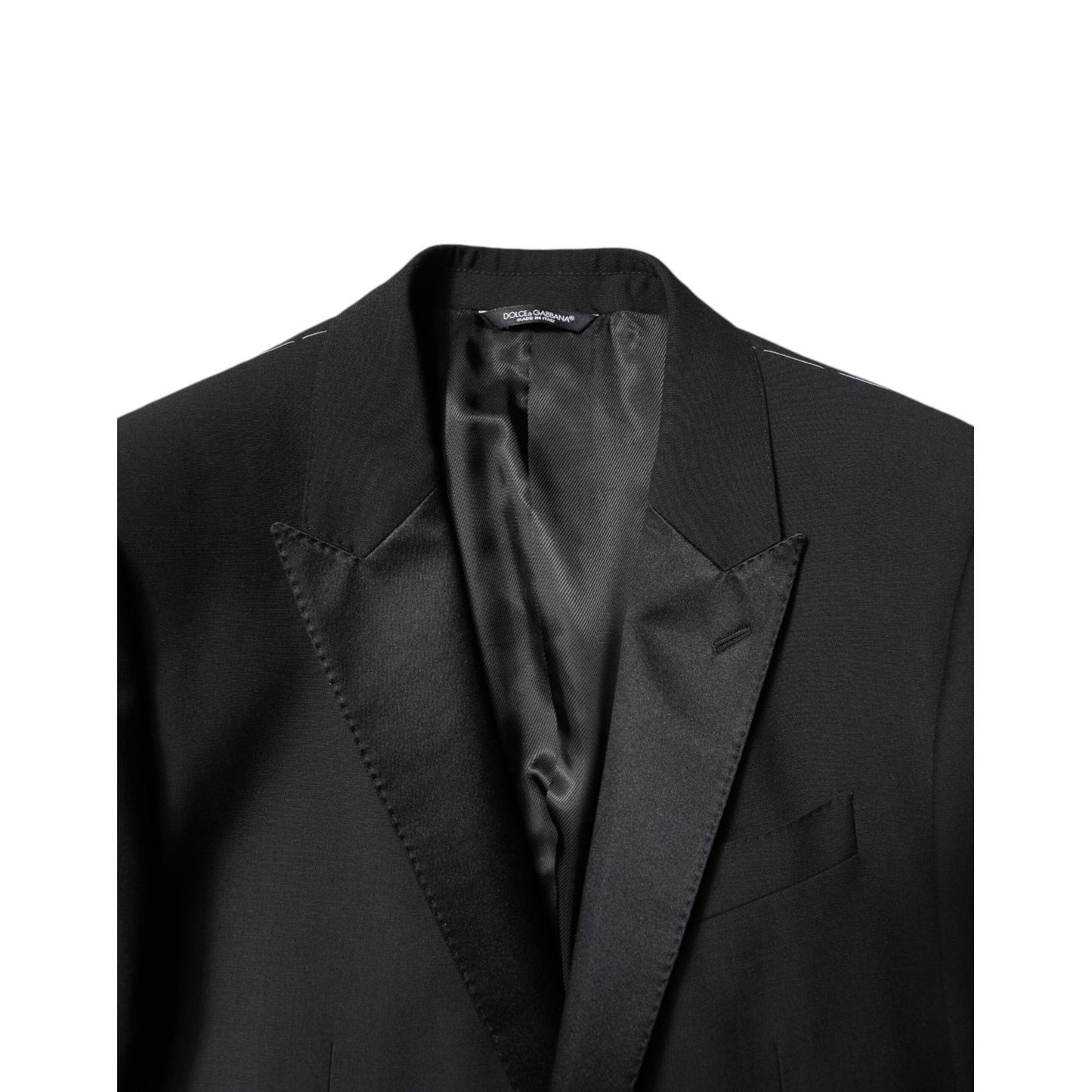 Dolce & Gabbana Black Wool Single Breasted 2 Piece Suit KOS2301-52