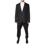 Dolce & Gabbana Black Cotton Single Breasted 2 Piece Suit KOS2303-58