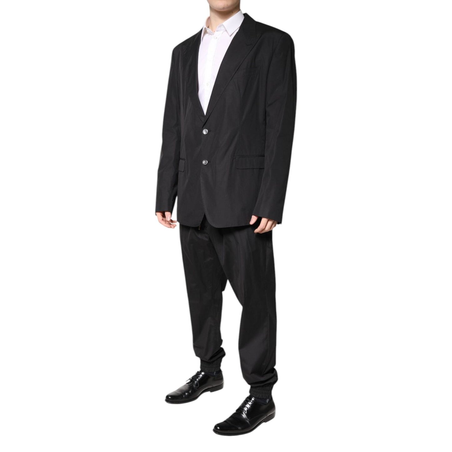 Dolce & Gabbana Black Cotton Single Breasted 2 Piece Suit KOS2303-58