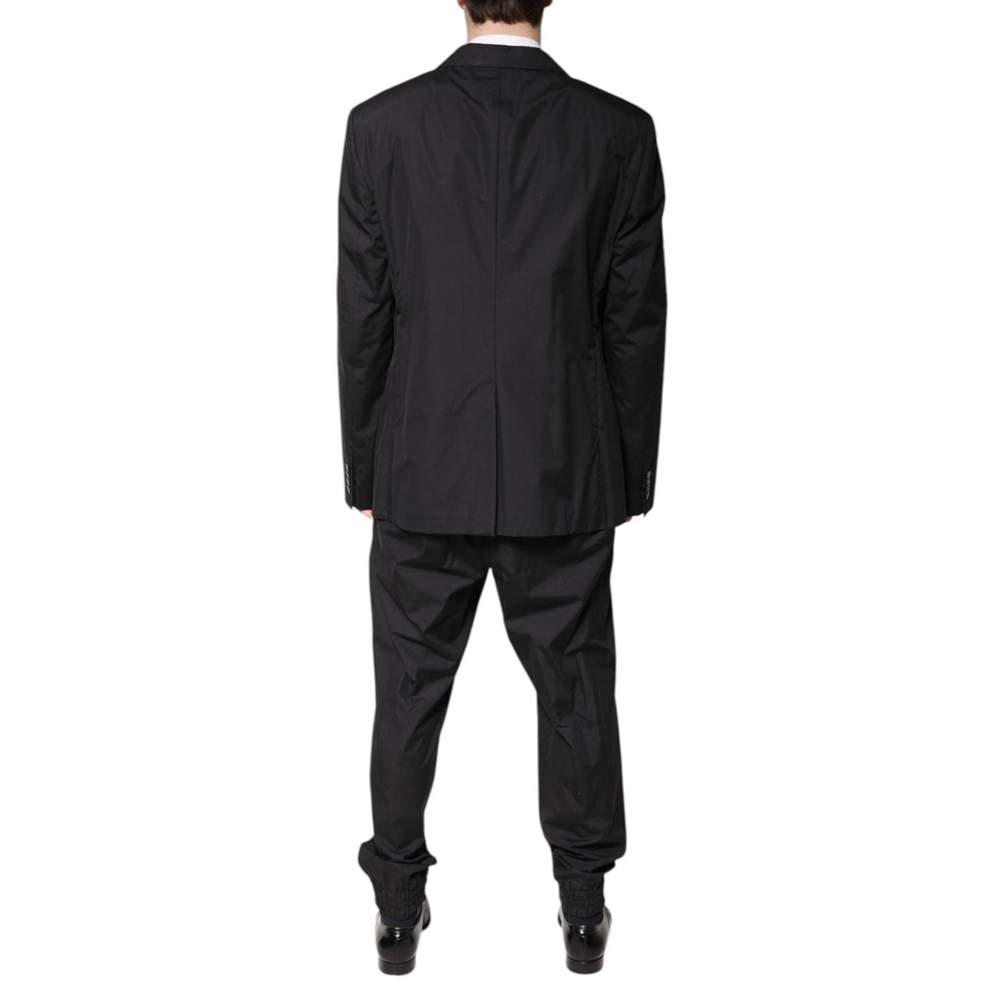 Dolce & Gabbana Black Cotton Single Breasted 2 Piece Suit KOS2303-58