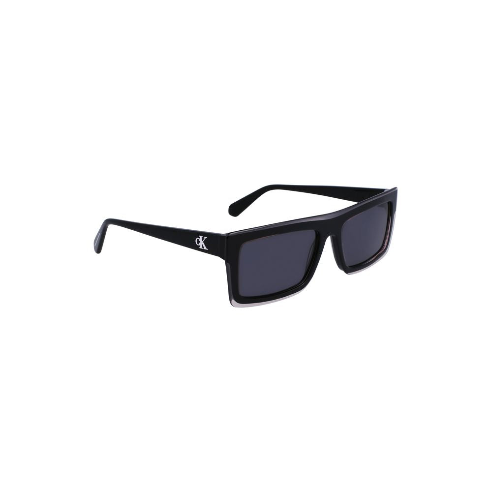 Calvin Klein Black Plastic Men Sunglass Calvin Klein Dark Slate Gray