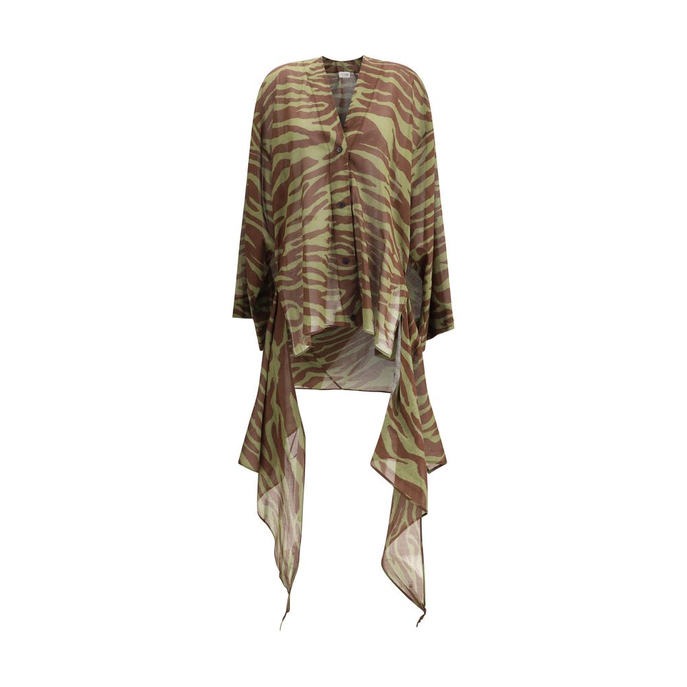 The Attico Asymmetric Dress The Attico Dim Gray