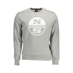 North Sails Gray Cotton Men Sweater NO-12589-XL