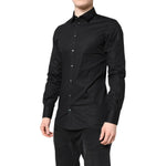 Dolce & Gabbana Black GOLD Cotton Long Sleeves Dress Shirt TSH87814-37