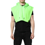 Dolce & Gabbana Green Polyester Hooded Sportswear Vest Sweater TSH90316