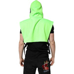 Dolce & Gabbana Green Polyester Hooded Sportswear Vest Sweater TSH90316