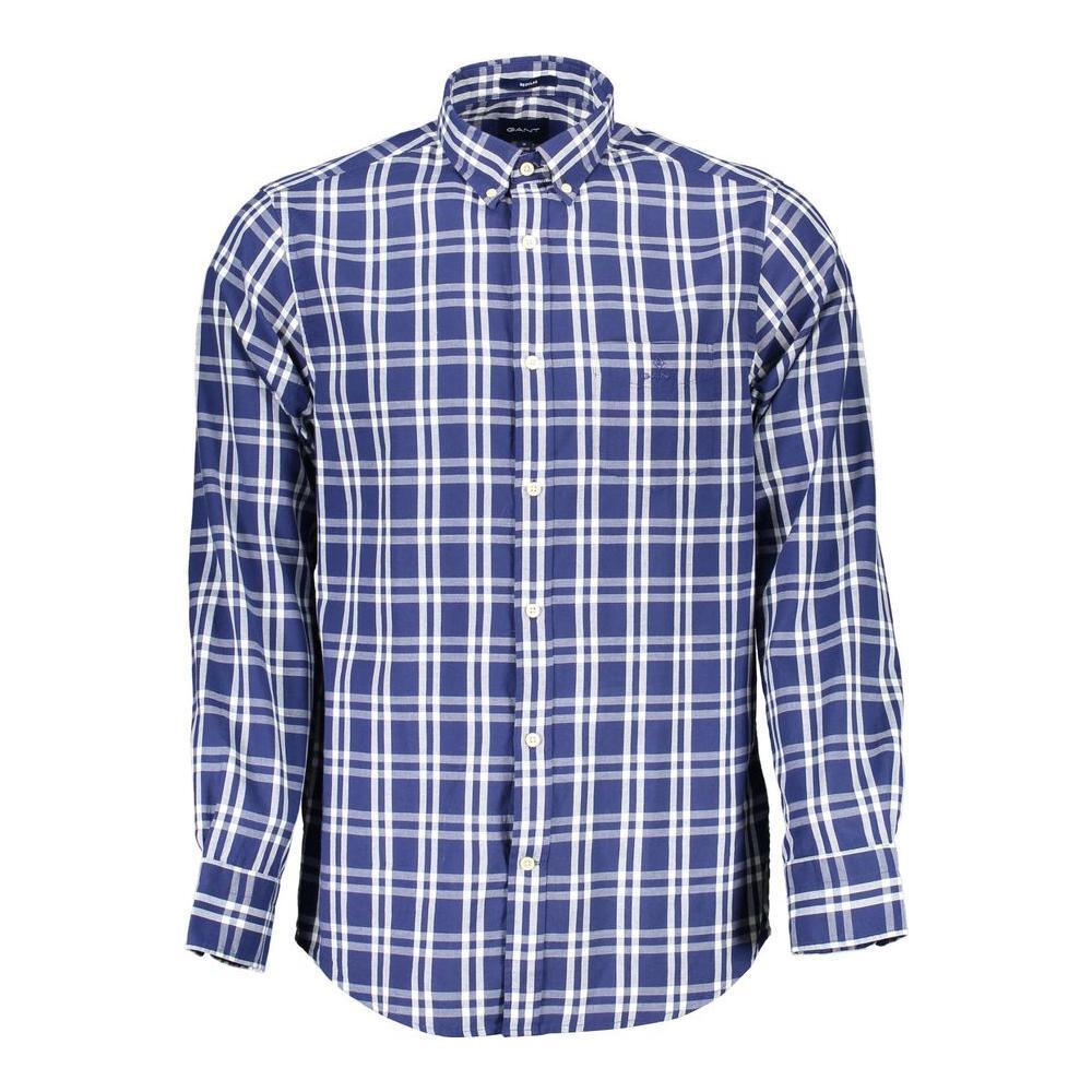 Gant Blue Cotton Men Shirt GA-1390-S