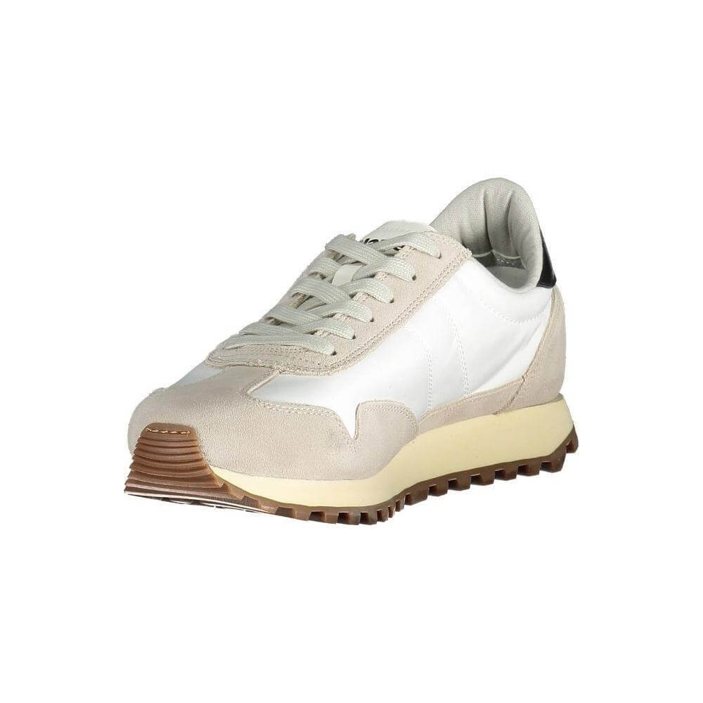 Blauer White Polyester Sneaker