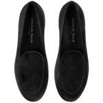 Charles Philip Black Velvet Unisex Loafer