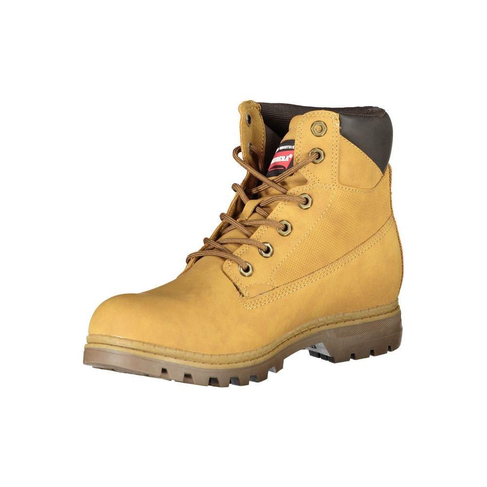 Carrera Vibrant Yellow Lace-Up Boots with Logo Detail CA-25369-EU40/US7