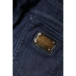 Dolce & Gabbana Dark Blue Cotton Skinny Cropped Denim Jeans PAN76166-46