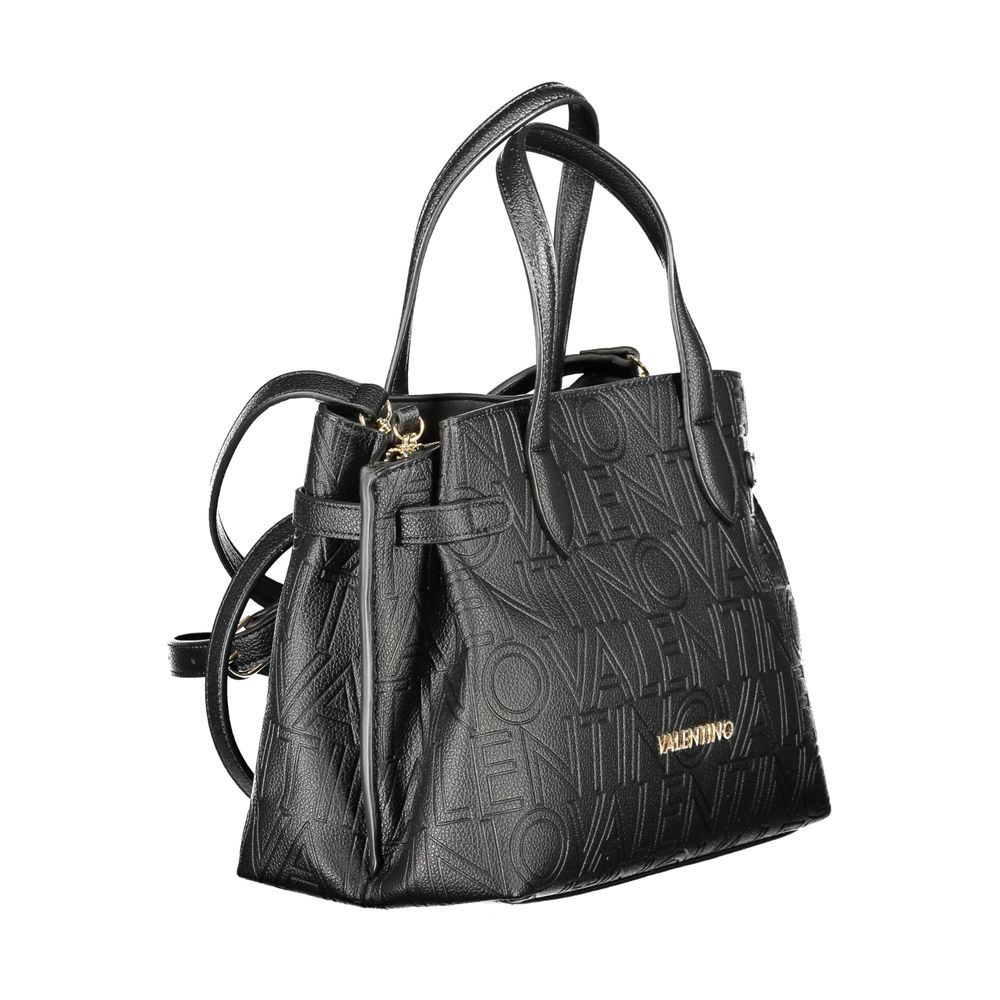 Mario Valentino Black Polyethylene Handbag with adjustable straps and compartments