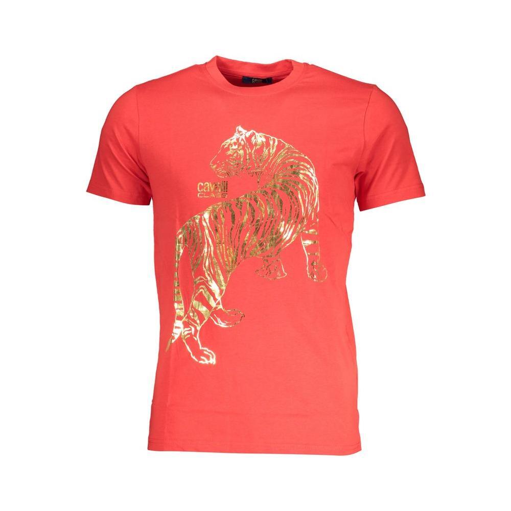 Cavalli Class Red Cotton T-Shirt