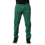 Dolce & Gabbana Green Cotton Stretch Skinny Men Denim Jeans PAN76456-58