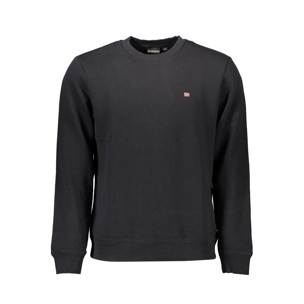 Napapijri Black Cotton Men Sweater NA-37628-S