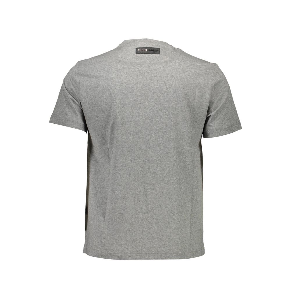 Back view of Plein Sport Brown Cotton Men T-Shirt with logo detail.