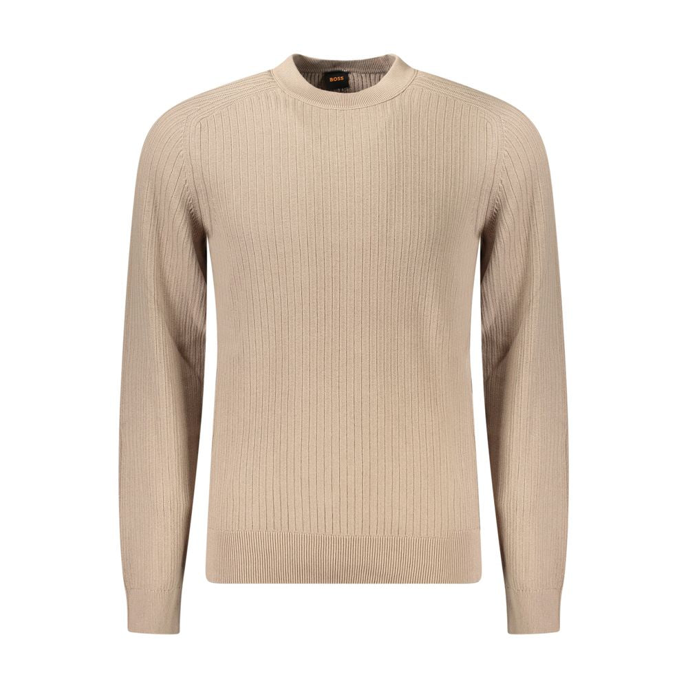 Hugo Boss Beige Cotton Men Sweater BO-34584-S