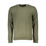 Napapijri Green Cotton Men Sweater NA-25266-S
