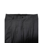 Dolce & Gabbana Gray Striped Cotton Formal Pants