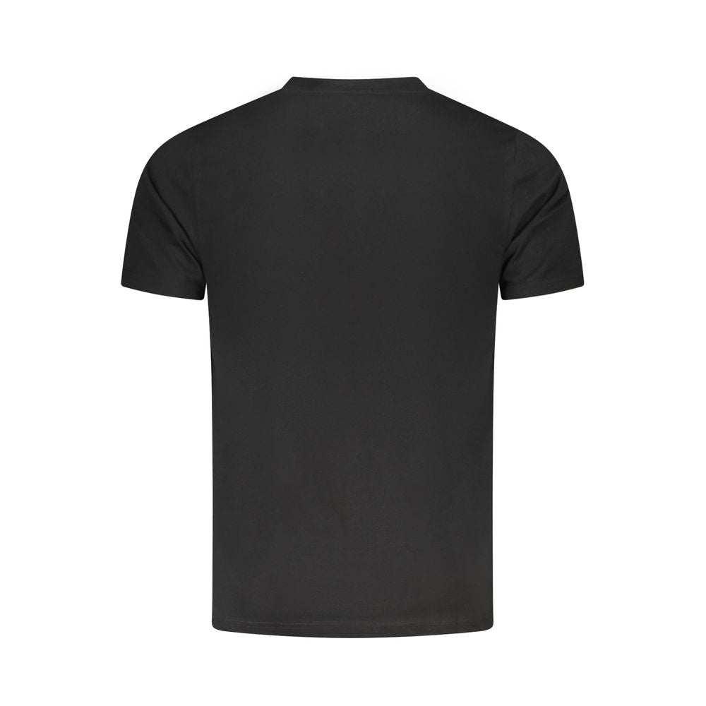 Cavalli Class Black Cotton T-Shirt, short sleeve, crew neck, with logo print