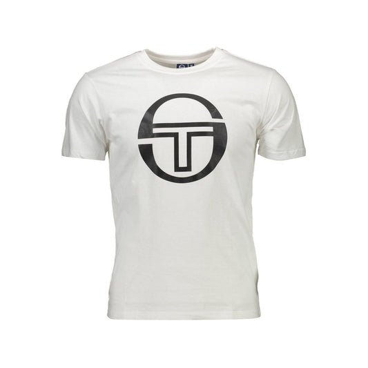 Sergio Tacchini White Cotton Men T-Shirt