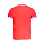 Cavalli Class Red Cotton Polo Shirt