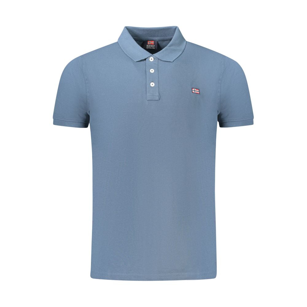 Norway 1963 Blue Cotton Polo Shirt NO-35497-XXL