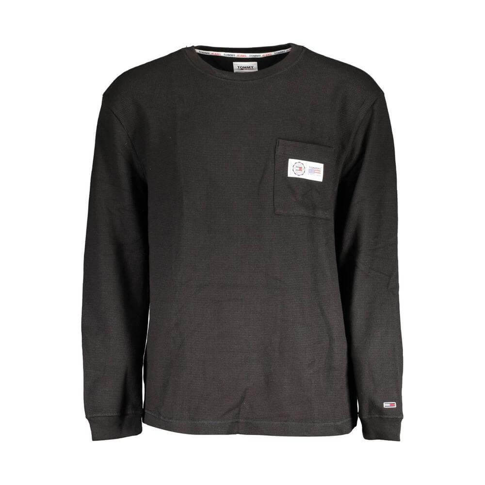 Tommy Hilfiger Black Cotton Men Sweater TO-37235-S