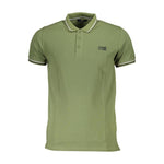 Cavalli Class Green Cotton Men Polo Shirt