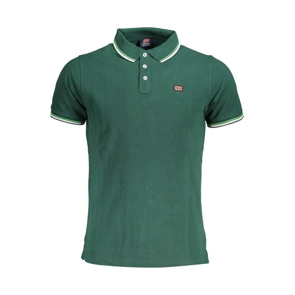 Norway 1963 Green Cotton Men Polo Shirt NO-37899-L