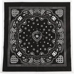 Dolce & Gabbana Black White Bandana Square Men Foulard Scarf