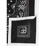 Dolce & Gabbana Black White Bandana Square Men Foulard Scarf