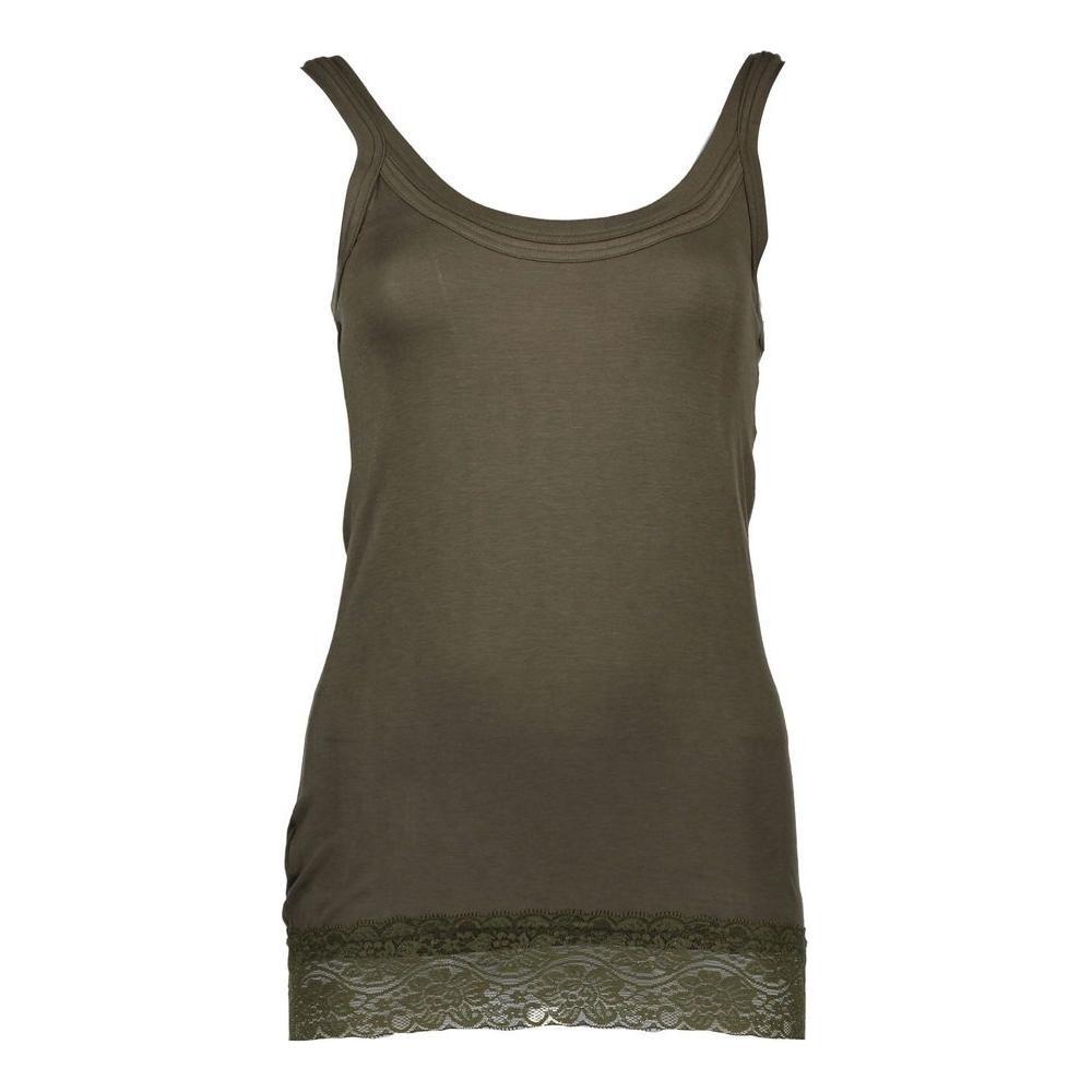 Silvian Heach Green Cotton Women Tank